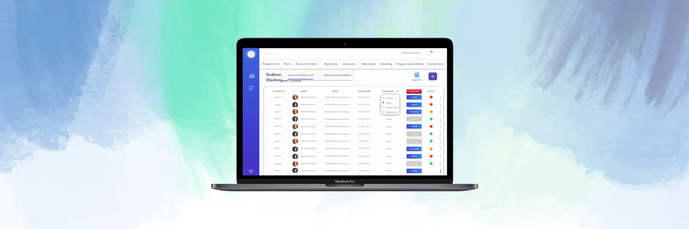 Foundry Payments administration interface for BitePay campus payments