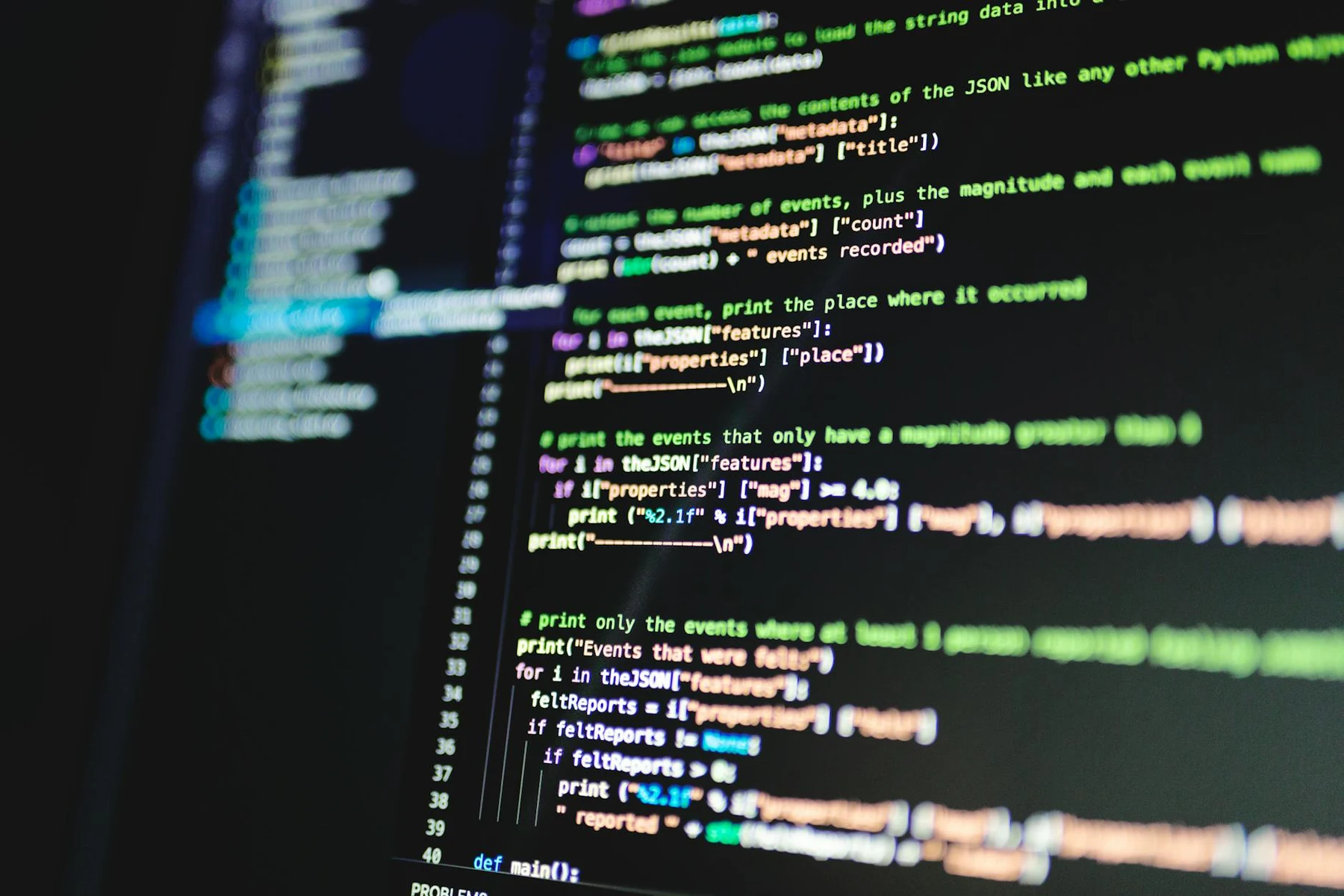 Code on a monitor for an AI software development project in Canada