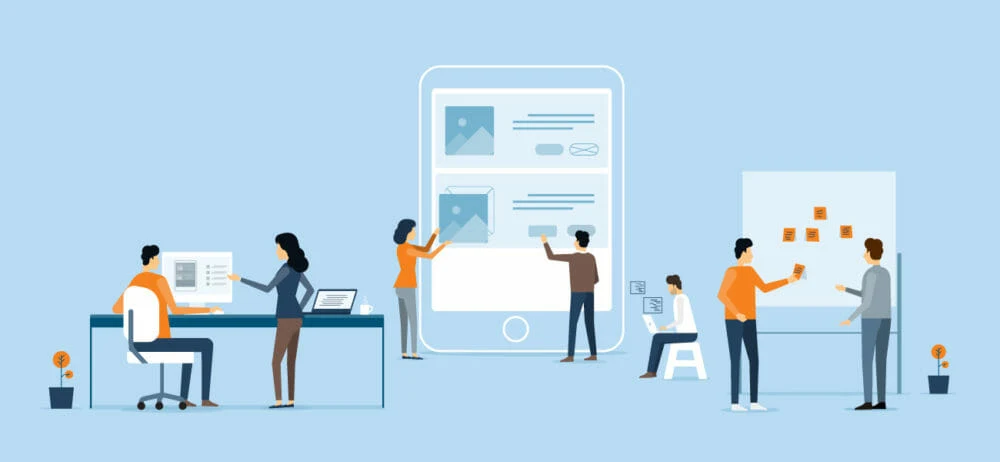 Custom software off shelf illustration