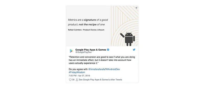 Google Play app post
