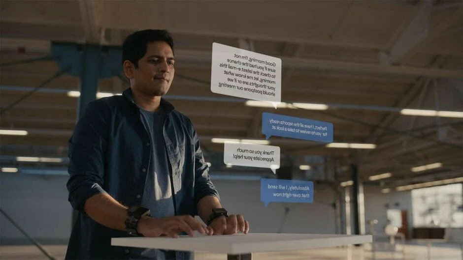man interacting with digital interface