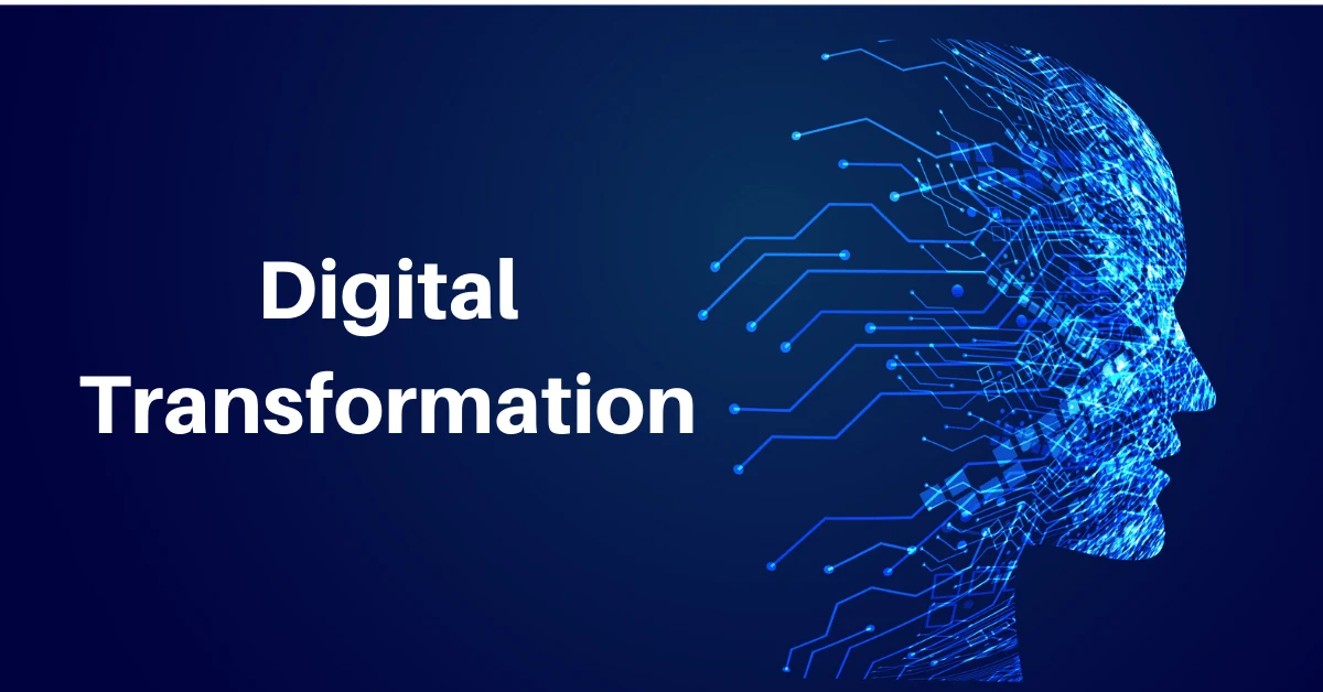 Digital transformation mobile apps illustration