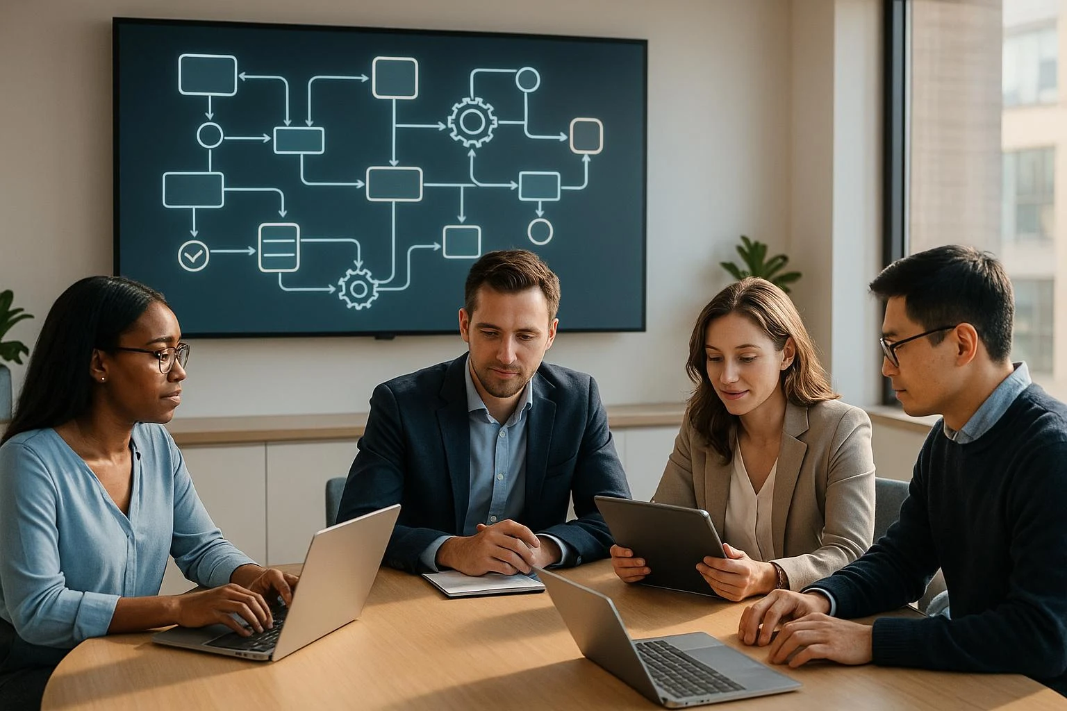 Hero image for ultimate guide to workflow automation for enterprises