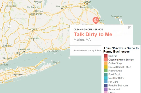 Ultimate map punny businesses illustration