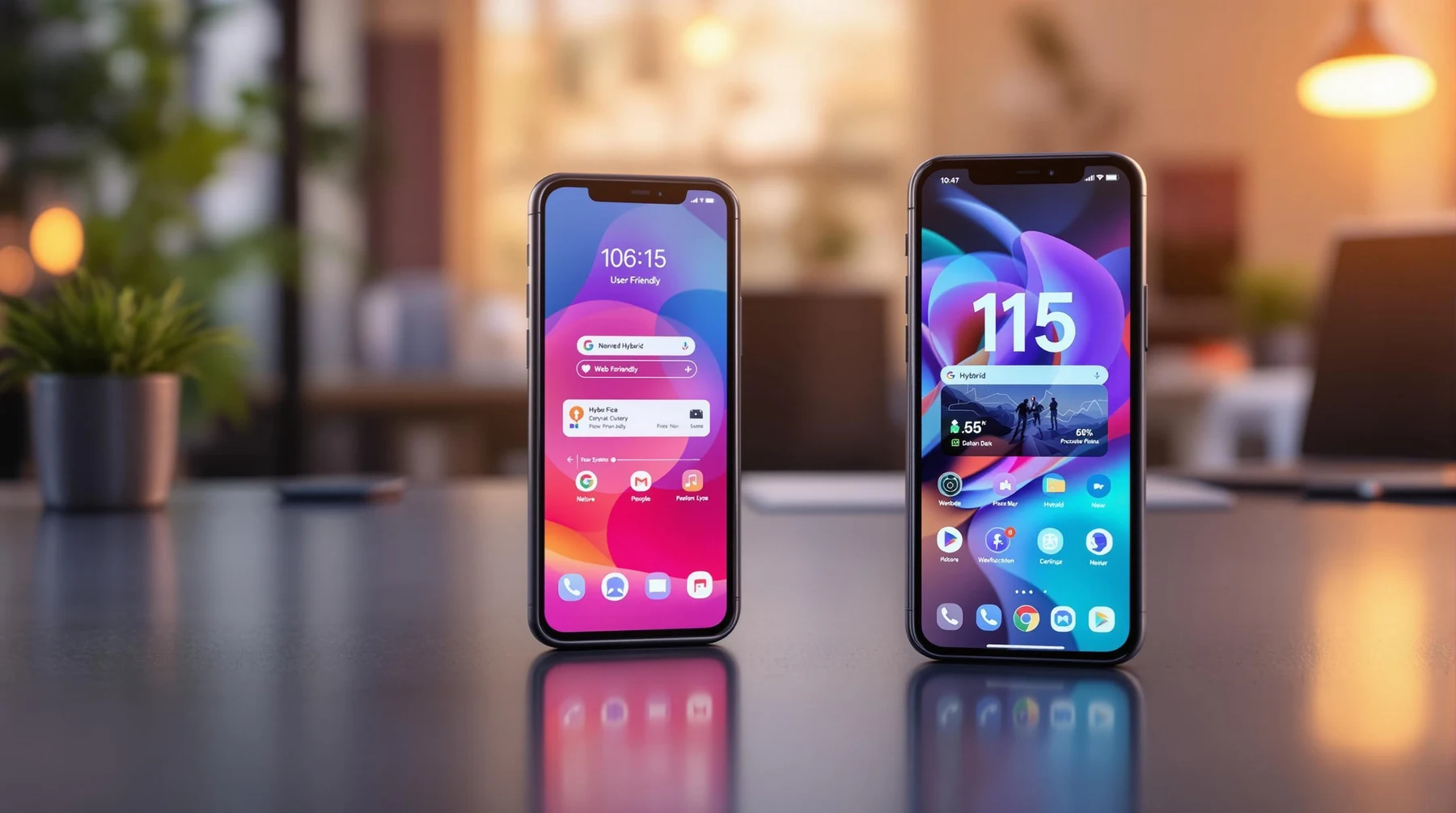 Native hybrid apps which illustration