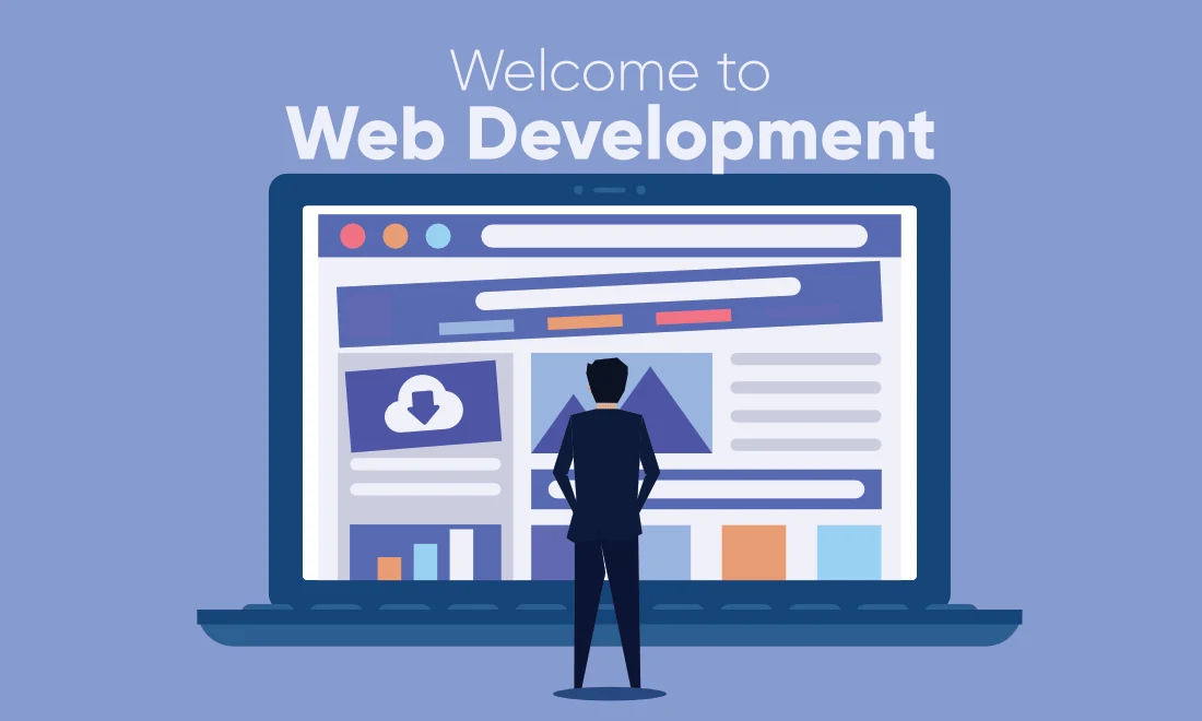 Web development process nothing illustration