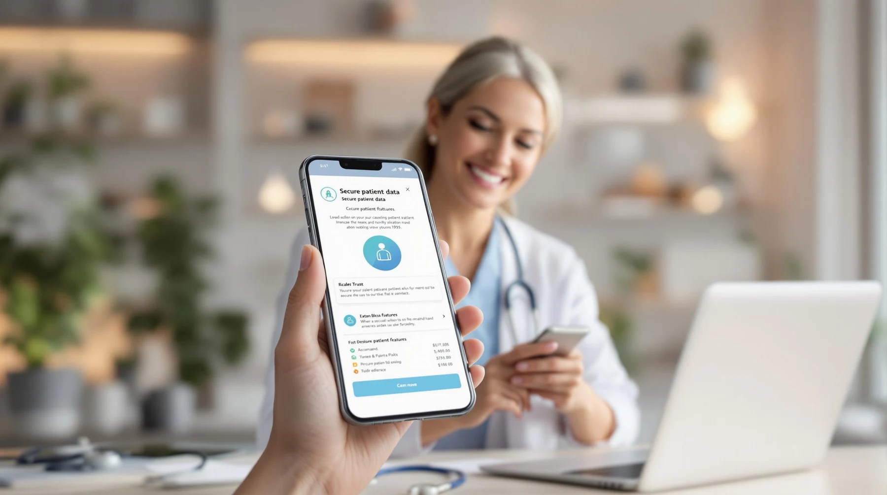 Hero image for healthcare app development security requirements guide
