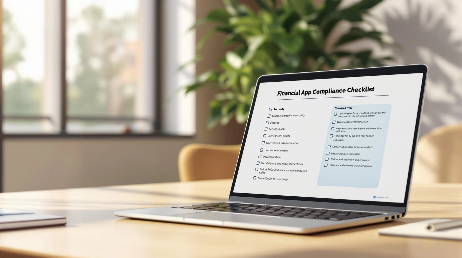Hero image for checklist for financial app compliance in 2025