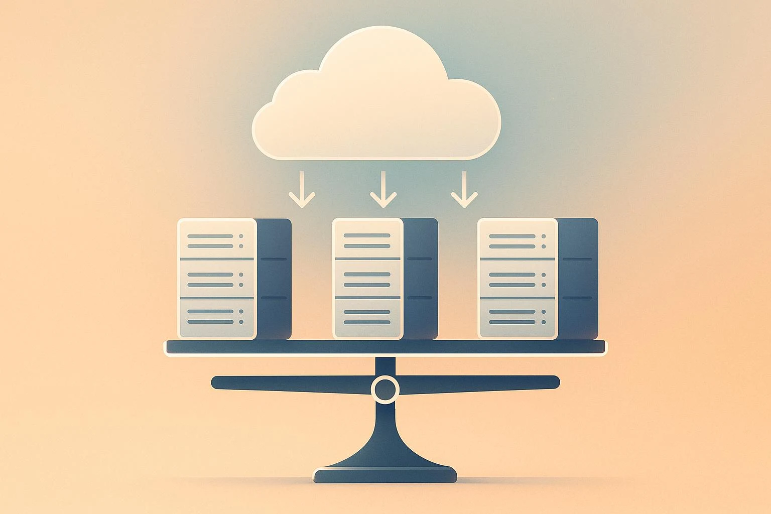 Load balancing reduces cloud illustration