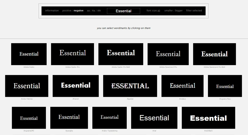 Wordmark it typography tool illustration