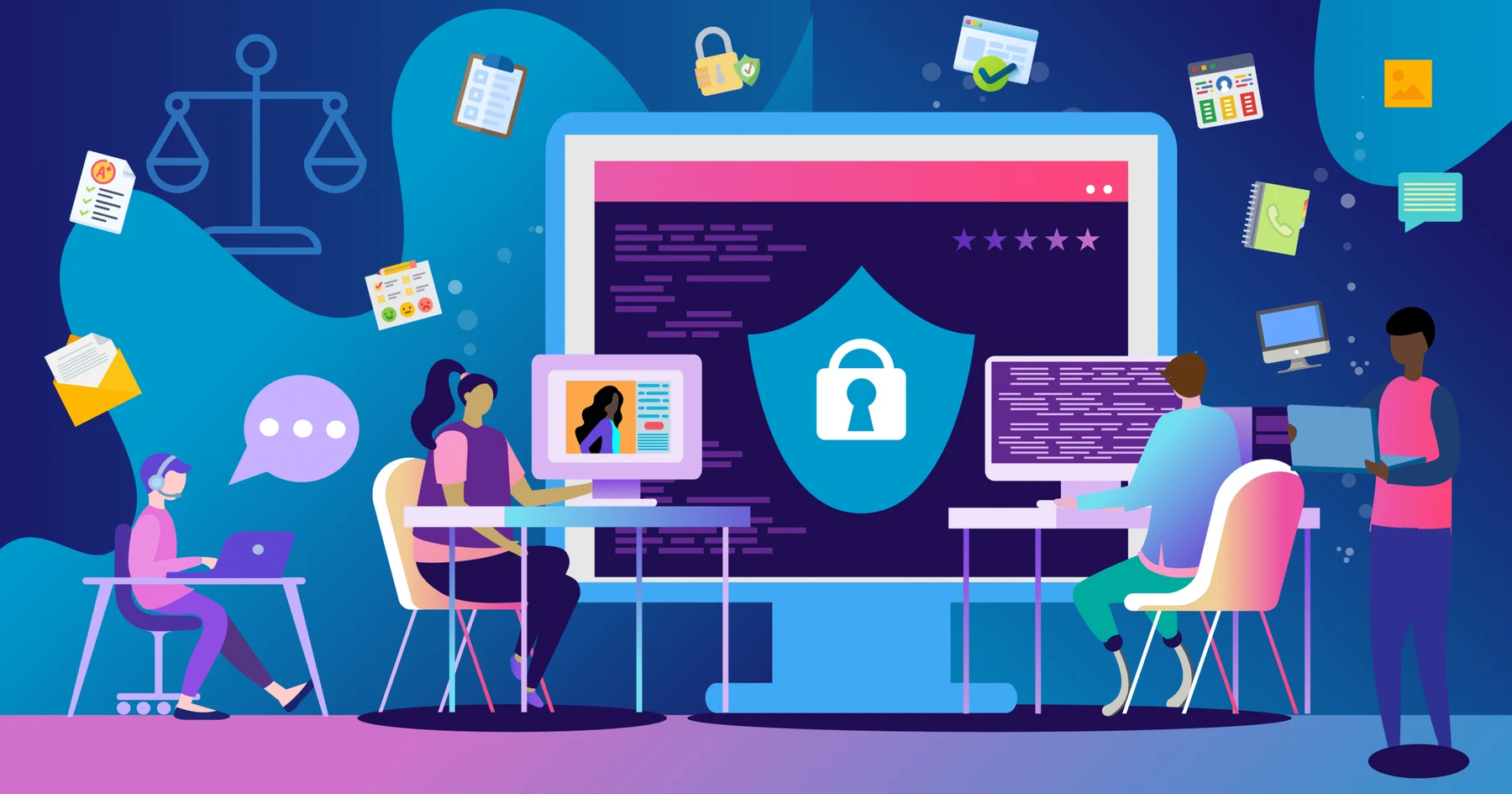 Protecting your privacy online illustration