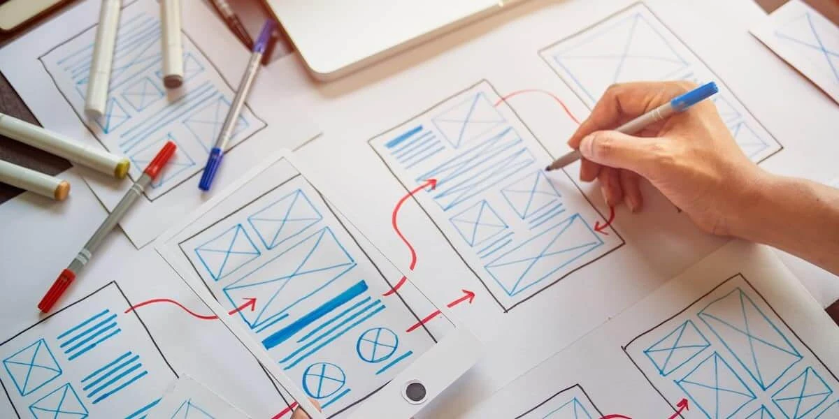 Ui ux design process illustration