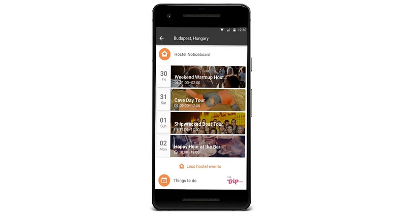 mobile event listing app