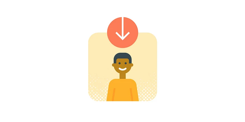 user profile download icon