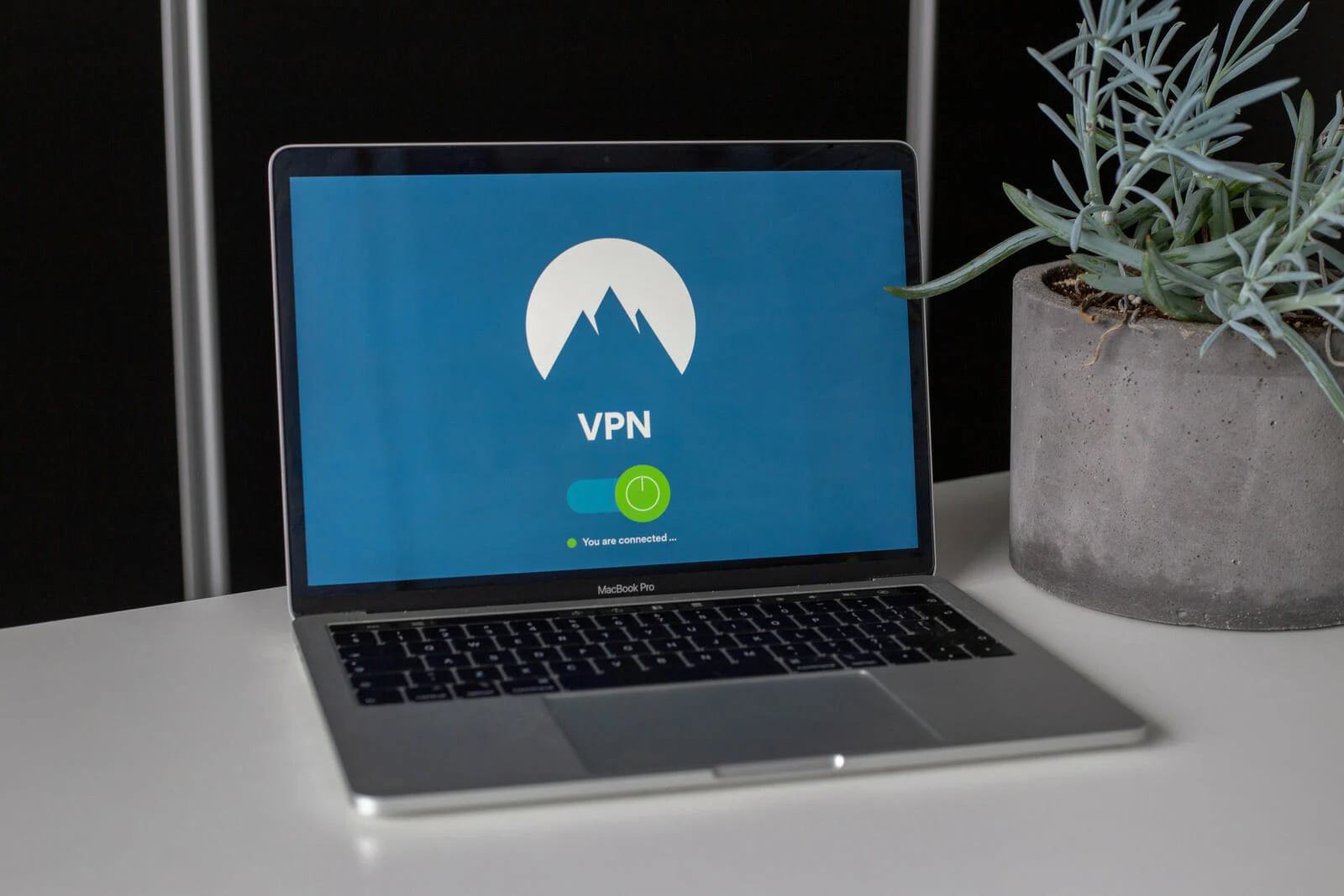 laptop showing VPN
