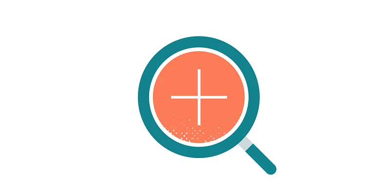 magnifying glass plus icon