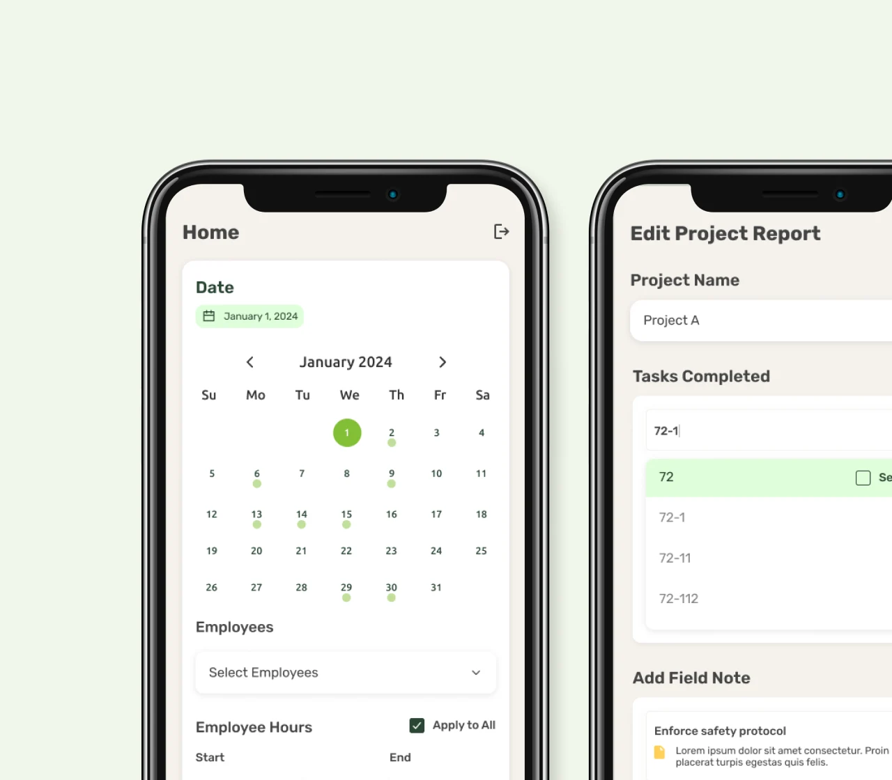 Ngs Contracting app screen