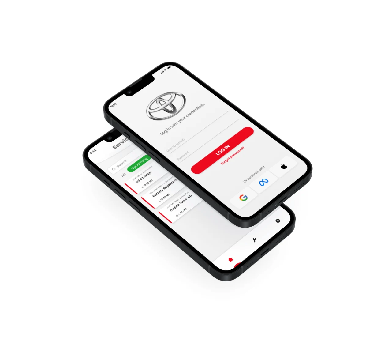 Toyota app screen
