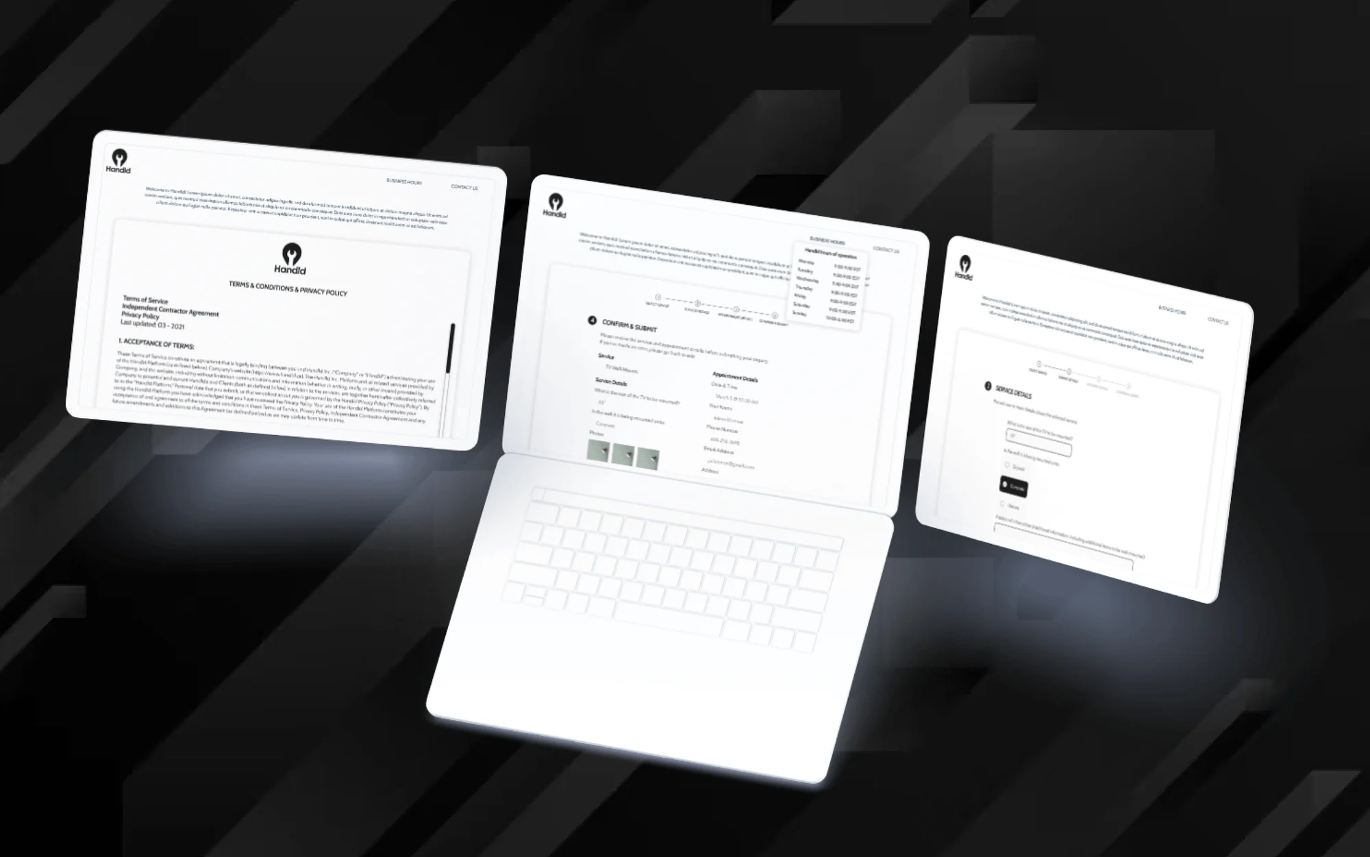 Handid app screen
