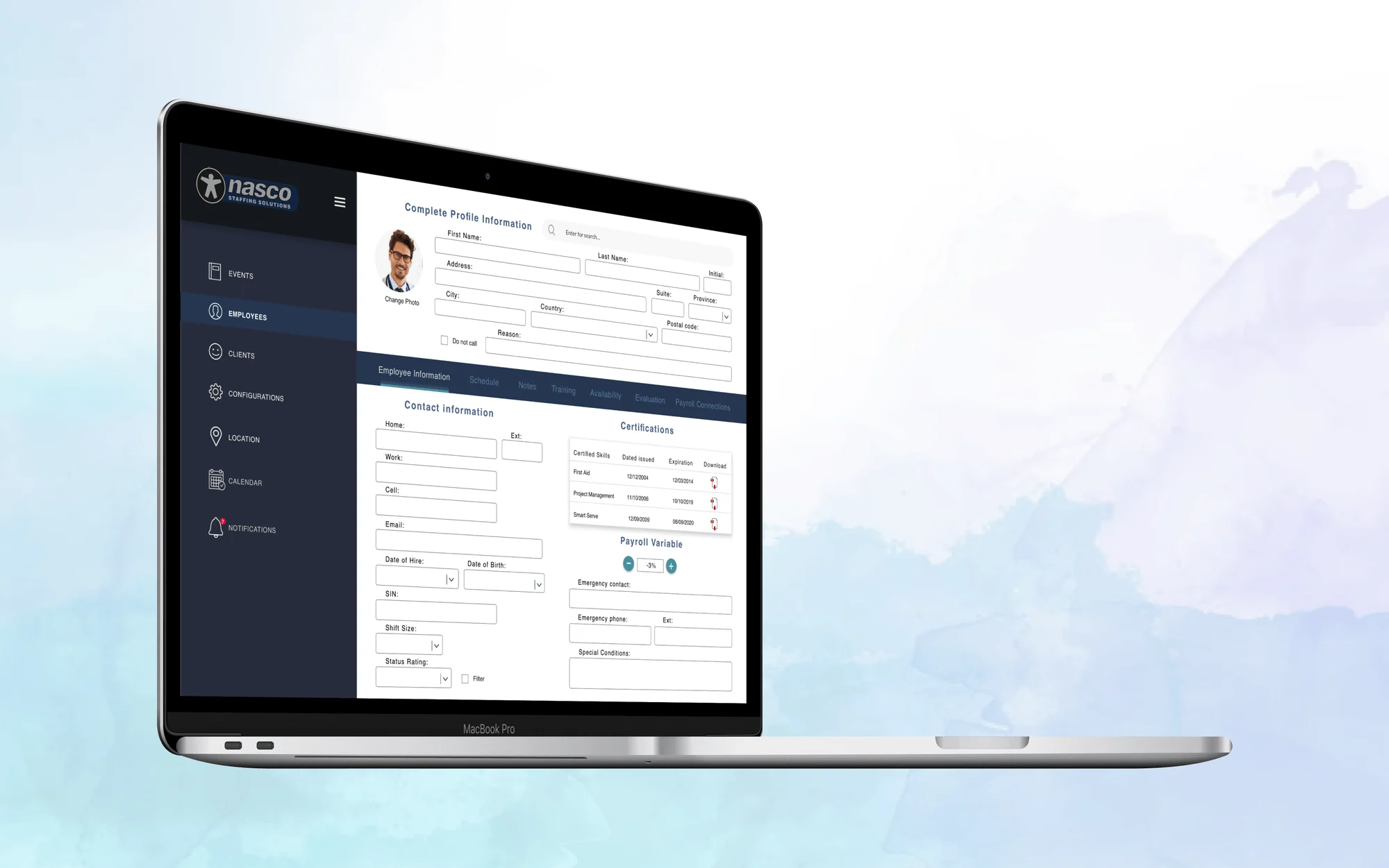 Nasco app screen