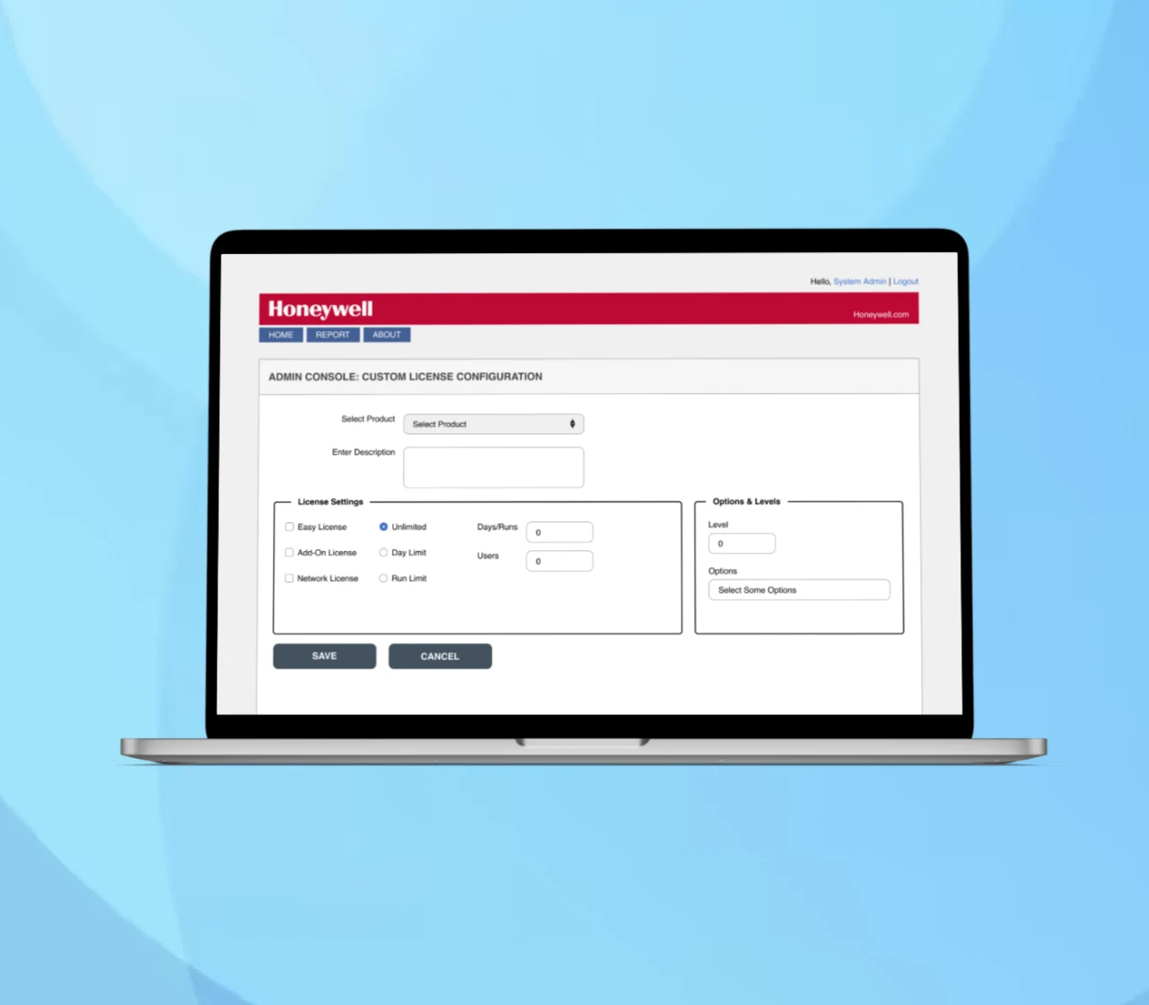 Honeywell app screen