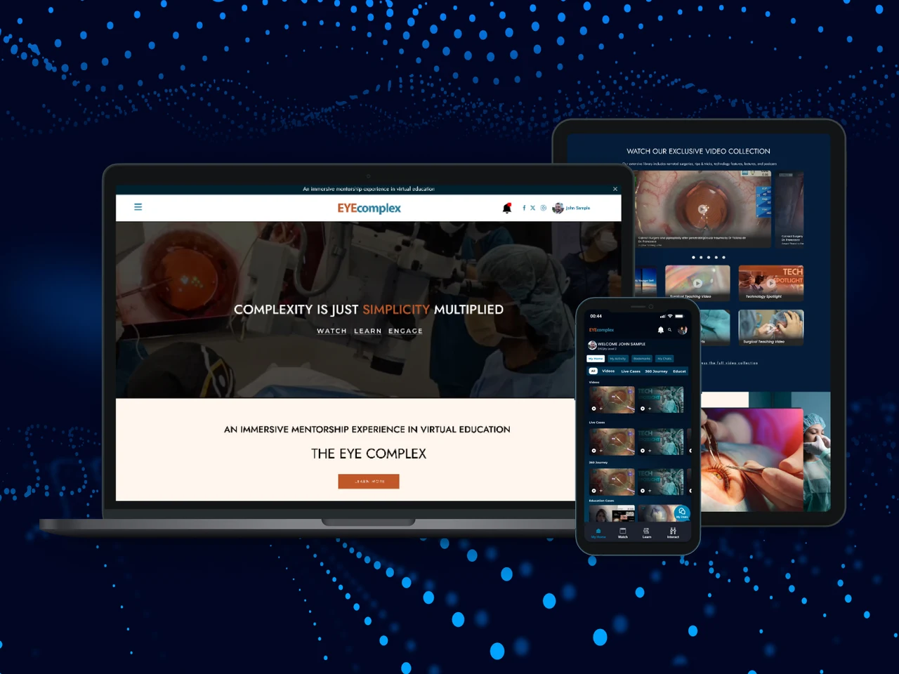 The Eyecomplex app screen